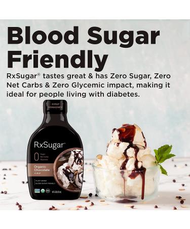 RxSugar Plant-Based Organic Chocolate Syrup 16 oz - 0 Sugar, 0 Net Carbs, Diabetes-Safe | Keto & Gluten-Free - Buy Online on SooperMarket.com