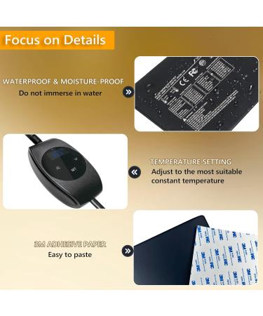 FIPASEN Reptile Heating Mat 6x8 Inch with Digital Thermostat - Ideal for Various Pets and Plants - Upgraded Heating Pad with Thermostat Included - Buy Online on SooperMarket.com