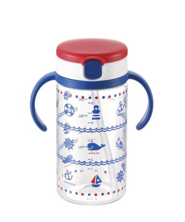 Richell Aqulea outing straw mug 320 Blue
