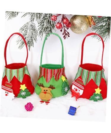 CHILDWEET 4pcs Christmas Candy Bag Xmas Candy Xmas Presents Pouches Xmas Bag Holder Brushed Cloth Snack - Buy Online on SooperMarket.com