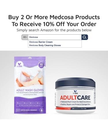 Medcosa Adult Rash Cream - Fast Relief for Sweat, Heat, Diaper Rash - Zinc Oxide Barrier Cream (350g) - Buy Online on SooperMarket.com