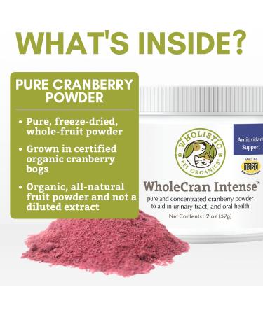 Wholistic Pet Organics WholeCran Intense - Organic Dog Cranberry Powder for UTI and Kidney Health - 2 Oz - Buy Online on SooperMarket.com