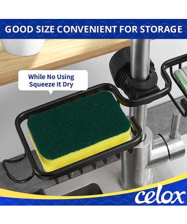 CELOX 12 Pack Dual Sided Kitchen Dish Sponge - Heavy Duty Non Scratch Sponges for Dishwashing and Cleaning - Highly Absorbent & Quick Drying - Buy Online on SooperMarket.com
