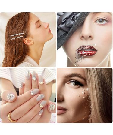 2032 Piece Self Adhesive Hair Gems, Pearls & Jewels Stickers - 7 Sizes for Makeup, Crafts & Home Decor - Buy Online on SooperMarket.com