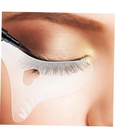 DRESSOOS Eyeliner Stamp Eye Makeup Tools Eye Makeup Aid Tool Eye Liner Stamps Eyeliner Mascara Shield Multifunctional Makeup Stencil Silicone Eyeliner Stencils Eye Shadow Silica Gel Eyelash 12.00X6.00X0.50CM As Shown - Buy Online on SooperMarket.com