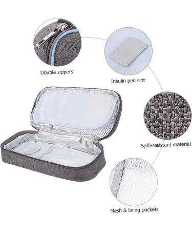 Healeved Portable Cooler 1pc Insulin Cooler Box Cooler Bag Ice Bag Portable Bag Cloth Blue Portable Protective Case Cooler Box Insulin Pen Cooler Blue 21X4.5X10cm - Buy Online on SooperMarket.com