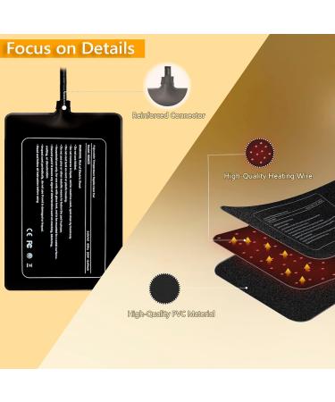 FIPASEN Reptile Heating Mat with Temperature Adjustment 8x12 Inch Terrarium Heat Mat for Tortoise/Snakes/Lizard/Gecko/Hermit Crab/Frog/Spider/Insect Breeding/Plant Box - Upgraded Reptile Heating Pad 8" X 12" with Adjust Knob - Buy Online on SooperMarket.com