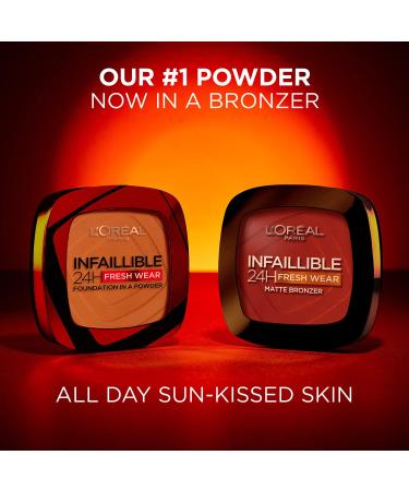 L'Or al Paris Infallible 24H Waterproof Bronzer Powder - Clear (250) | Long-Lasting Makeup - 26.4g - Buy Online on SooperMarket.com