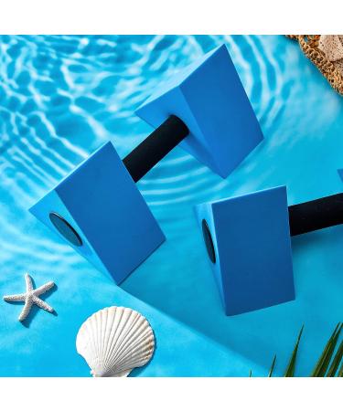 4 Pcs Triangular Aquatic Exercise Dumbbells Set - Blue EVA Foam Water Weights for Pool Exercise - Resistant Water Aerobics Equipment - Buy Online on SooperMarket.com