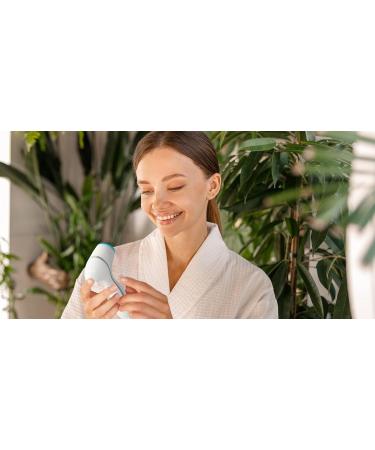 Lumineo Electric Facial Cleansing Brush with 3 Silicone Heads & Cleansing Gel - Turquoise | Removes Blackheads, Peels & Cleans Pores | USB Rechargeable | For All Skin Types - Buy Online on SooperMarket.com
