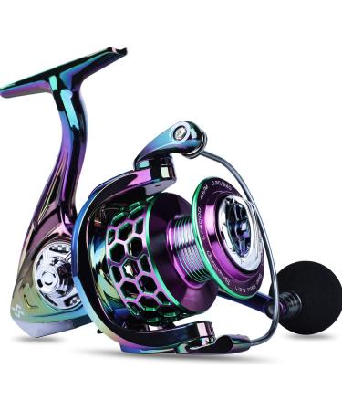 Sougayilang Colorful Fishing Reel 13+1 BB Lightweight Ultra Smooth Powerful Spinning Reel | CNC Line Management Graphite Frame | Freshwater LY2000 - Buy Online on SooperMarket.com