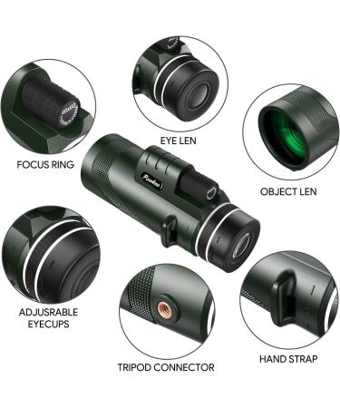 Pankoo 40X60 Monocular High Power Monocular Scope for Bird Watching Traveling Concert Sports Game with Phone Adapter Tripod - Buy Online on SooperMarket.com