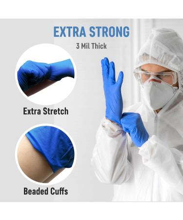 Powder Free Disposable Nitrile Gloves Medium 1000 Pack Case - Blue Medical Exam Glove - Bulk Supply - Buy Online on SooperMarket.com