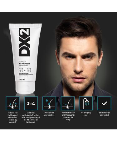 DX2 Anti-Dandruff & Hair-Loss Shampoo for Men - Double-Action Formula | 150ml - Effective Everyday Use - Buy Online on SooperMarket.com