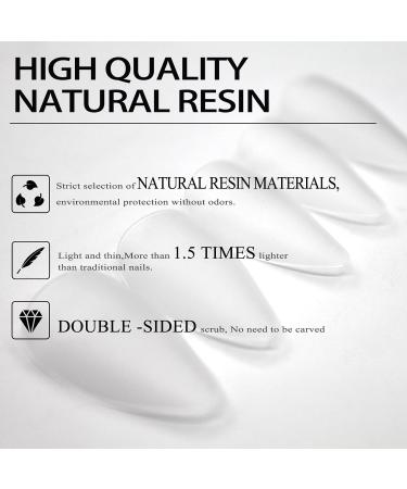 360PCS Short Almond Nail Tips - Matte No File Soft Gel Extensions | Full Cover Clear False Nails for Acrylic - 15 Sizes | 05-360pcs - Buy Online on SooperMarket.com