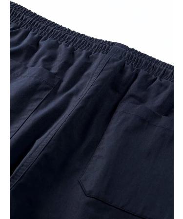 Elegancity Mens Cargo Trousers Regular Fit Drawstring Sweatpants with Pockets (38-46) - A-blue - Buy Online on SooperMarket.com