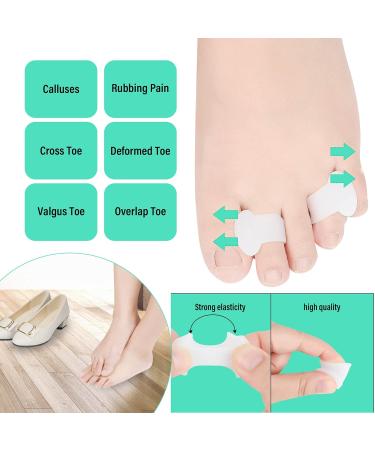 DYKOOK Toe Separator 10-Pack - Gel Toe Spacers for Overlapping Toe, Bunion Corrector - Women's Toe Straightener for Pain Relief and Comfort - Buy Online on SooperMarket.com