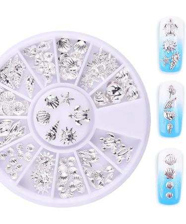 2 Boxes Metal 3D Ocean Nail Studs Star Starfish Shell Mix - 12 Grid Sizes Nail Art Decoration - Buy Online on SooperMarket.com