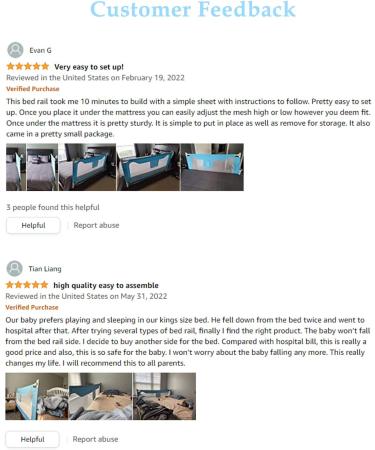 GearKing 74''L Bed Rail for Toddlers Extra Long and Tall Baby Bed Rails Guard Specially Designed for Twin  Full  Queen  King Size 1 Side:74''(L) 27(H) - Buy Online on SooperMarket.com