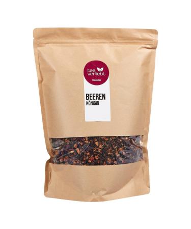 FRUTEG Loser Fruit Tea Beerenkenigin 1000 g | Fruit tea loose - finest leaf quality | Tasty composition of tea mix with raspberries strawberries blackberries | Tea loose 1 kg