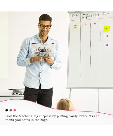 Teacher Appreciation Gift Set - 24 Piece Survival Kit, Makeup Pouch, Blessing Card Bracelet, and Cosmetic Bag for Teacher's Day - Elegant Style 9.1 x 5.9 Inch - Buy Online on SooperMarket.com