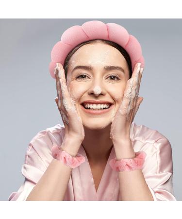 Retrowavy 6 Pcs Spa Headband for Women - Puffy Sponge Terry Cloth Makeup Headband - Skincare Hair Accessories (Pink Purple) - Buy Online on SooperMarket.com