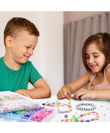 JOJANEAS Pony Beads Kit - Bracelet Making Kit for Girls with Smile Face Beads and Letter Beads - Friendship Bracelet Kit for Kids - Buy Online on SooperMarket.com