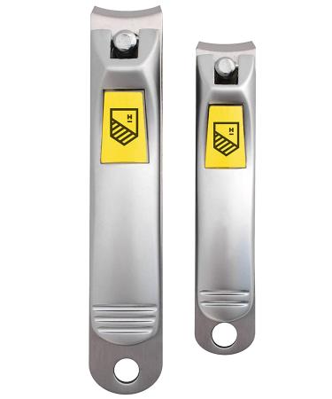 Harperton Nail Clippers Set - 2 Pack Stainless Steel Ingrown Toenail Tool, Professional Fingernail & Toenail Clippers for Thick Nails 2 Piece Set