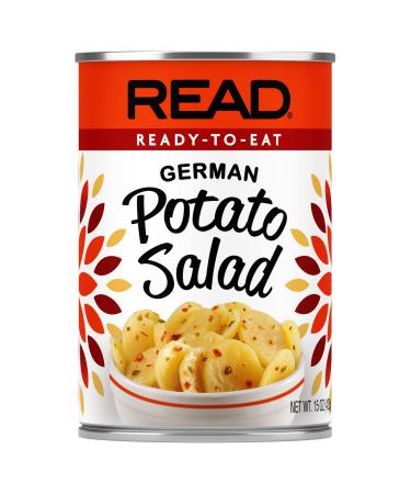 READ German Potato Salad | Hearty Sliced White Potatoes | Sweet-Tangy Piquant Deliciousness | Bacon | Sugar, Vinegar, Onion, Spice and Parsley dressing | 15 ounce cans (Pack of 12)