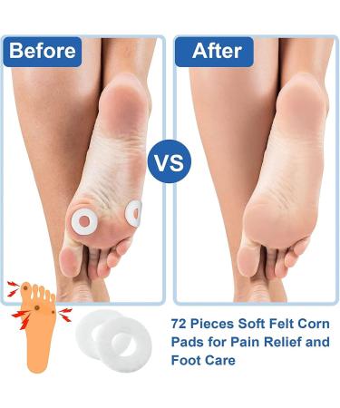 12 Sheet Callus Cushion Soft Felt Callus Pads Men Women Soreness Relief Soft Adhesive Round Foot Corn Callus Pad Remover Stick Foot Care Cushions for Men Women - Buy Online on SooperMarket.com