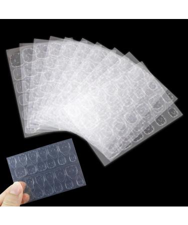 Sularpek 10 Sheets Nail Glue Sticker  240pcs Double-Sided Nail Adhesive Stickers  Thin Breathable and Waterproof Nail Jelly Sticker for Press on Nail Sticky Tabs