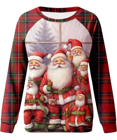 Women's Christmas Snowman Penguin Print Sweatshirt - Beige XL - Buy Online on SooperMarket.com