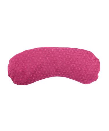 Bodhi soft cotton eye cushion |Filling from organic linseed & organic lavender |Vegan |Eye mask for yoga relaxation & meditation |Available in several designs flower of life Berry