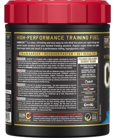 ALLMAX Nutrition - CARBION+ (Hydration Endurance & Recovery) - Blue Ice - 725 Gram Blue Bomb Pop 725.0 g (Pack of 1) - Buy Online on SooperMarket.com