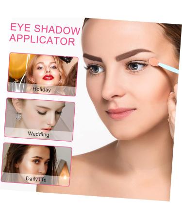 BELLIFFY 100pcs Double Ended Eyeshadow Brush Double-sides Eye Brush Makeup Brush Sponge Brush Makeup Tool Eyeshadow Stick Dual-side Cosmetic Applicator Cosmetic Tool 6.5x1.3cm Blue - Buy Online on SooperMarket.com