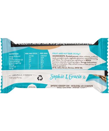 Squirrel Sisters - Peanut Caramel Natural Protein Bar (16 x 40 g) No Added Sugar Plant-Based Vegetarian Vegan Gluten-Free Energy Snack with Peanuts Dates Sultanas Sunflower & Pumpkin Seeds - Buy Online on SooperMarket.com