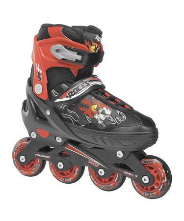 Roces Roces 400808 Men's Model Compy 6.0 Adjustable Inline Skate, Black/Red Black/Red US 2.5-4.5