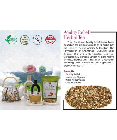 Yoga Chaitanya Acidity Relief Herbal Tea-Caffeine free-Loose Leaf (50 gm) - Buy Online on SooperMarket.com