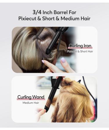 Dual Voltage Mini Curling Iron 3/4 Inch Barrel - Keratin & Argan Oil Infused Adjustable Temperature Travel Storage Bag - Perfect for International Travel - Buy Online on SooperMarket.com