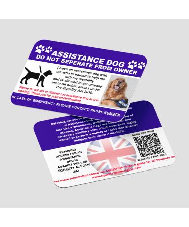 Assistance Dog UK Law Card AD7 with Lanyard and Card Holder