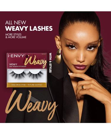 i-ENVY 2 Pairs False Eyelashes - Natural Fullness Lightweight Lashes - Textured 3D Effect - Unique Woven Pattern Lashes - (04) - Buy Online on SooperMarket.com