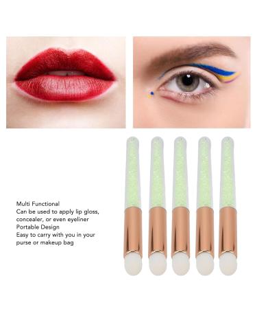 5pcs Lip Blending Brush Set - Portable Rhinestone Handle Lip & Eyeshadow Applicators for Perfect Makeup - Ideal for Concealer & Lipstick - Buy Online on SooperMarket.com