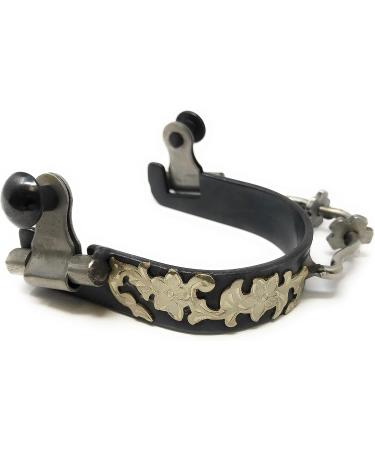 Antique Brown Flower Engraved Bumper Spurs with Rowels - Ladies | AJ Tack Wholesale - Buy Online on SooperMarket.com