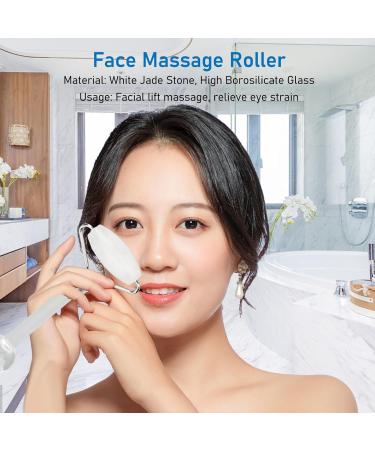 Jade Roller & 2-in-1 Face Massager - GUA-SHA Facial Tools for Home Use | Jadestein Skin Care Device - Eye Massage & Facial Lifting - Buy Online on SooperMarket.com