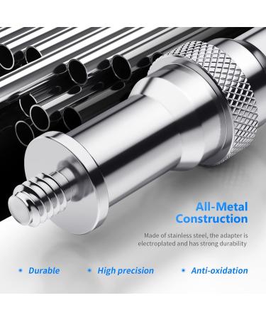 Neewer 1/4 to 3/8 Metal Male Threaded Screw Adapter Spigot Stud 3-Pack for Studio Light Stand - ST22 - Buy Online on SooperMarket.com