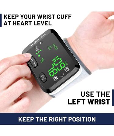 Wrist Blood Pressure Monitor with Large Backlit Display - 198 Memory Readings, Adjustable Cuff, Storage Bag - for Home Use - Black with Backlight - Buy Online on SooperMarket.com