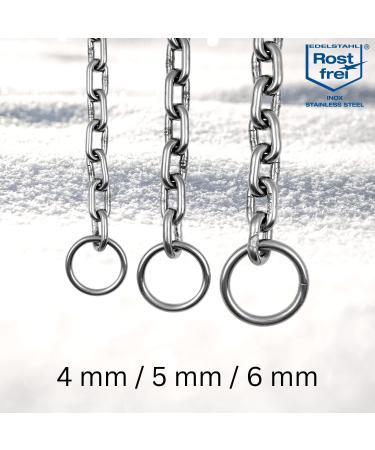 Stainless Steel Dog Chain Choker with Pull Stop for Dog Training - Short Links 4 mm Thick - Length 70 cm Dog Necklace with Strain Limiter Gesamtl nge: 70 cm Thickness: 4 mm - Buy Online on SooperMarket.com