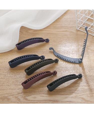 6Pcs Banana Ponytail Holder Clip Fashionable Large Banana Hair Clip Strong Hold Ponytail Banana Clips Vintage Comb Banana Clips for Women Girls - Buy Online on SooperMarket.com