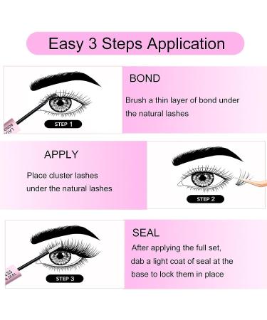 Cluster Lash Glue Kit | Long Lasting & Waterproof DIY Lash Extension | Sensitive Eyes Safe | 5ml+5ml - Buy Online on SooperMarket.com