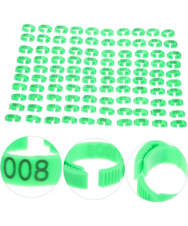 FOMIYES 200 Pcs Chicken Foot Ring Snap Tool Chicken Ankle Bands Foot Mark Ring with Numbers Rooster Charm 2X2X1CMx2pcs Greenx2pcs - Buy Online on SooperMarket.com